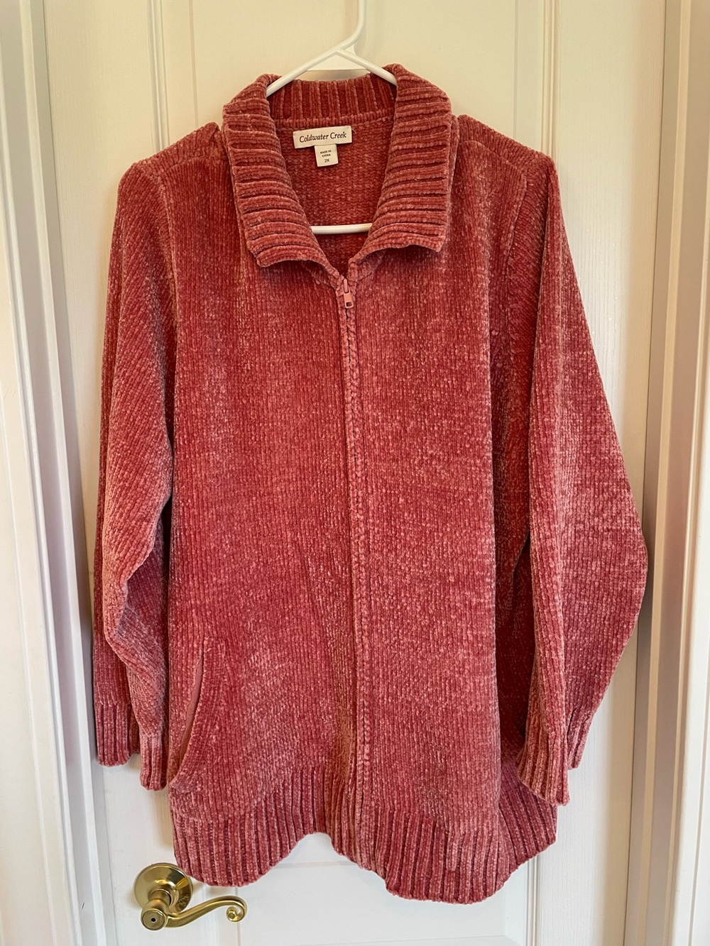 Coldwater creek super soft chenille sweater dusty pink EUC 2x